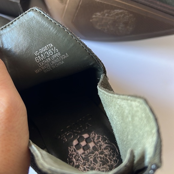 Vince Camito VC- Gigietta Ankle Boots Olive Booties New 6 M - Picture 13 of 13